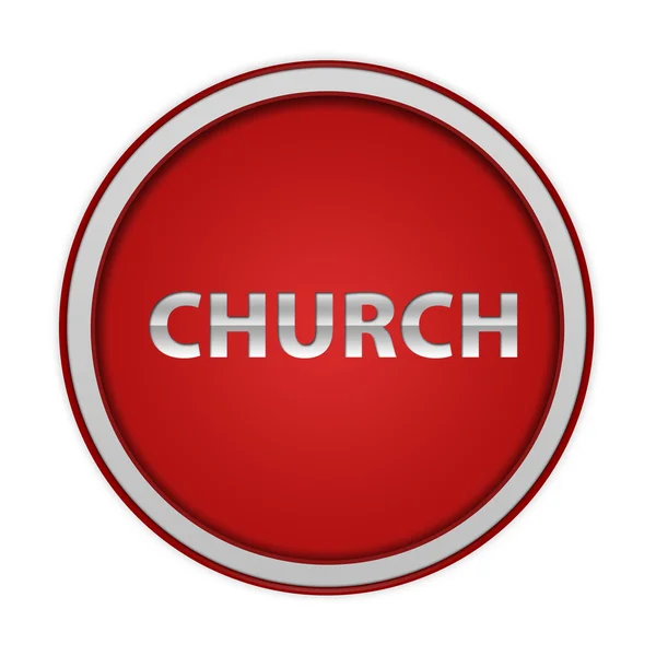 Church circular icon on white background — Stock Photo, Image