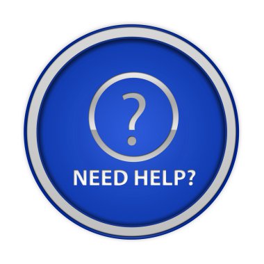 beyaz zemin üzerinde dairesel simgesi yardım