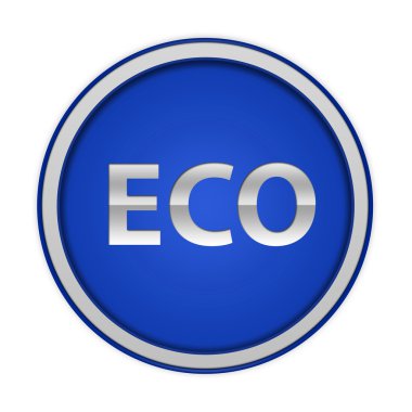 Eko dairesel simgesi beyaz arka plan üzerinde