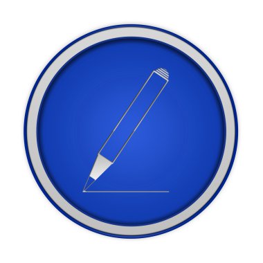 Beyaz zemin üzerine kalem dairesel simgesi