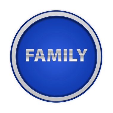 Beyaz arka plan üzerinde aile dairesel simgesi