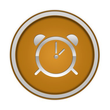 Alarm dairesel simgesi beyaz zemin üzerine