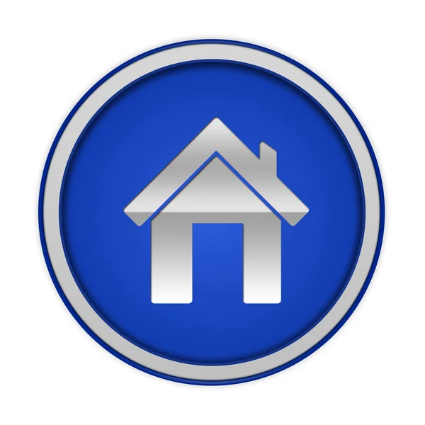 Home kreisförmiges Symbol auf weißem Hintergrund — Stockfoto
