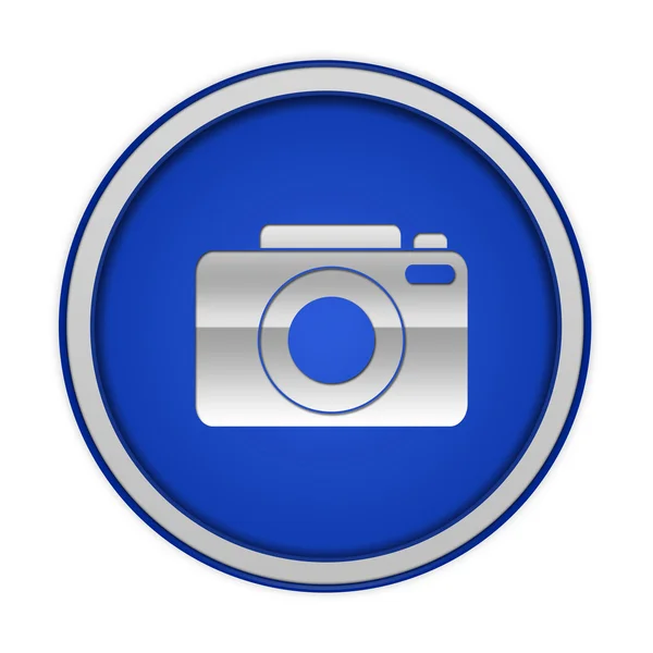 Foto kreisförmiges Symbol auf weißem Hintergrund — Stockfoto