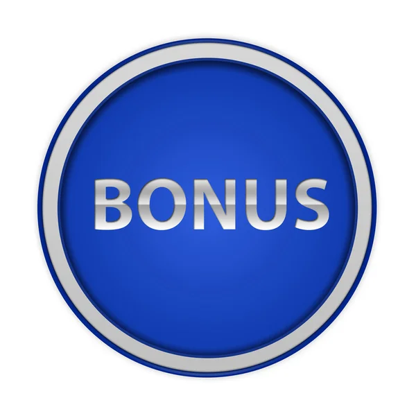 Bonus kreisförmiges Symbol auf weißem Hintergrund — Stockfoto