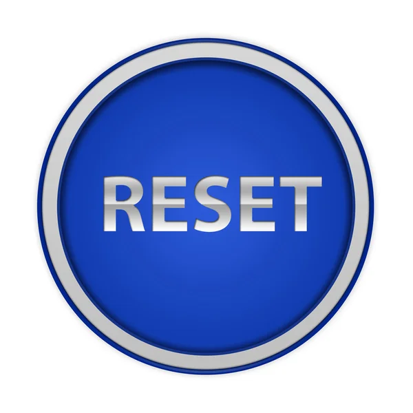 Reset circular icon on white background — Stock Photo, Image