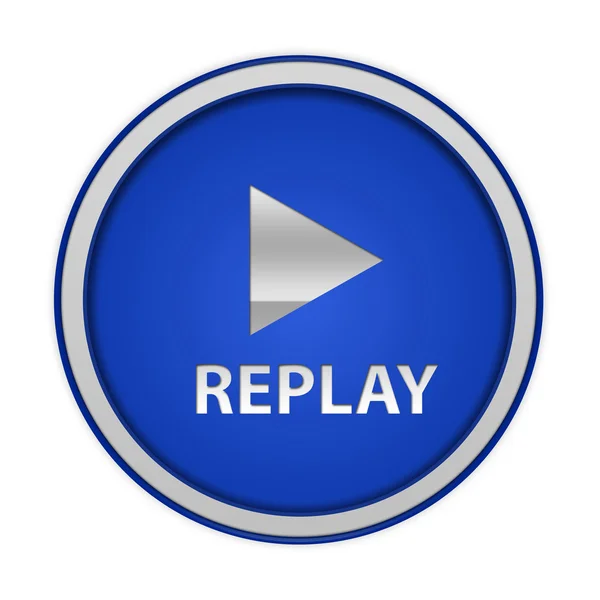 Replay cirkulär ikonen på vit bakgrund — Stockfoto