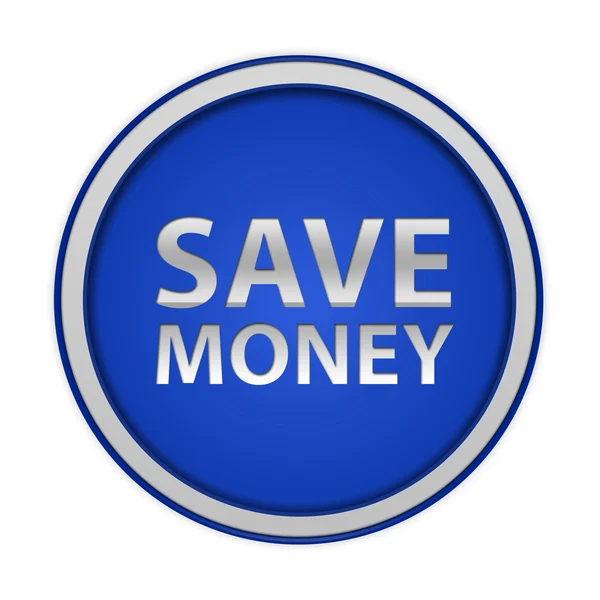 Bespaar geld circulaire pictogram op witte achtergrond — Stockfoto