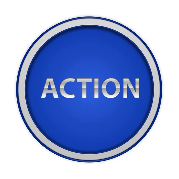 Action circular icon on white background — Stock Photo, Image