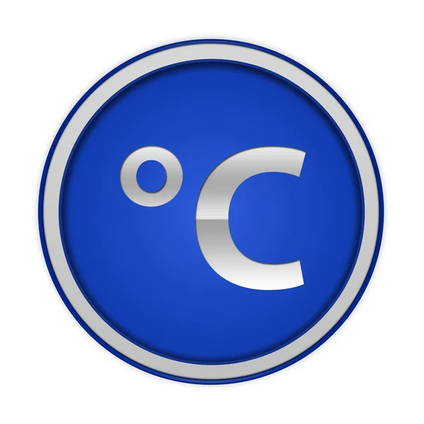 Celsius circulaire pictogram op witte achtergrond — Stockfoto