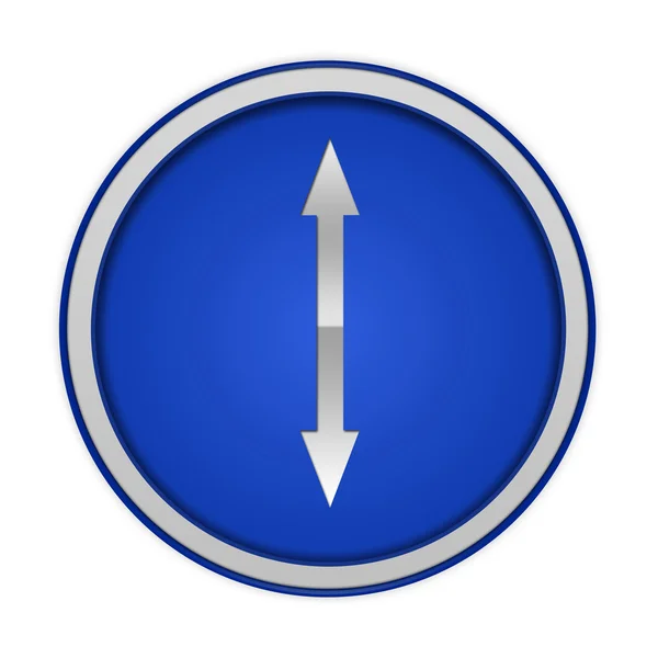 Icono circular de flecha sobre fondo blanco —  Fotos de Stock