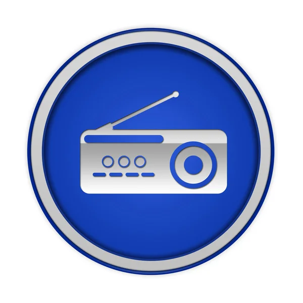 Radio circular icon on white background — Stock Photo, Image