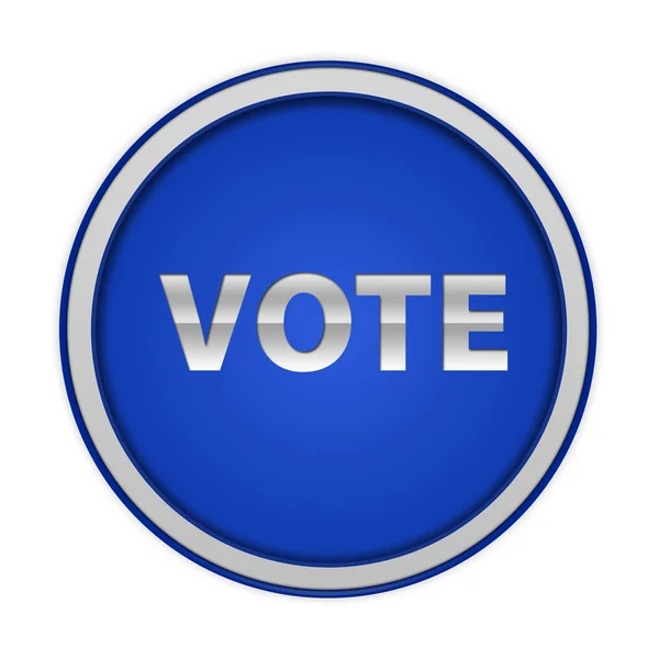 Votar icono circular sobre fondo blanco — Foto de Stock