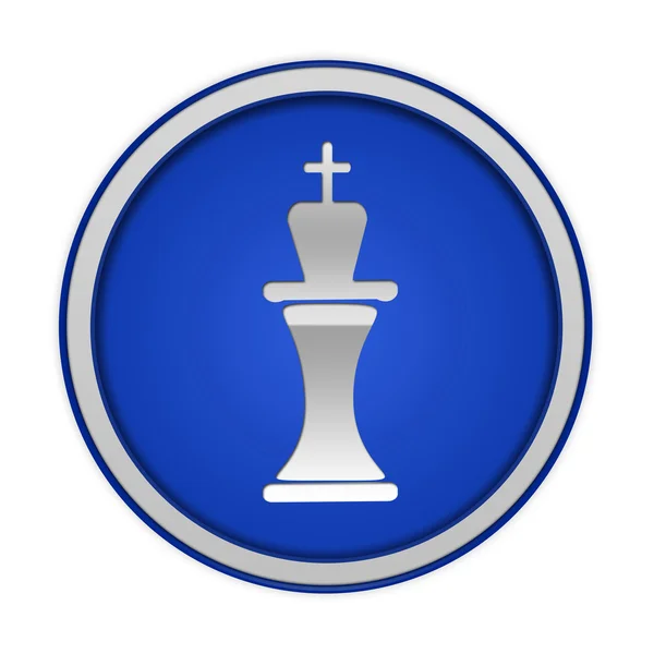 Chess circular icon on white background — Stock Photo, Image