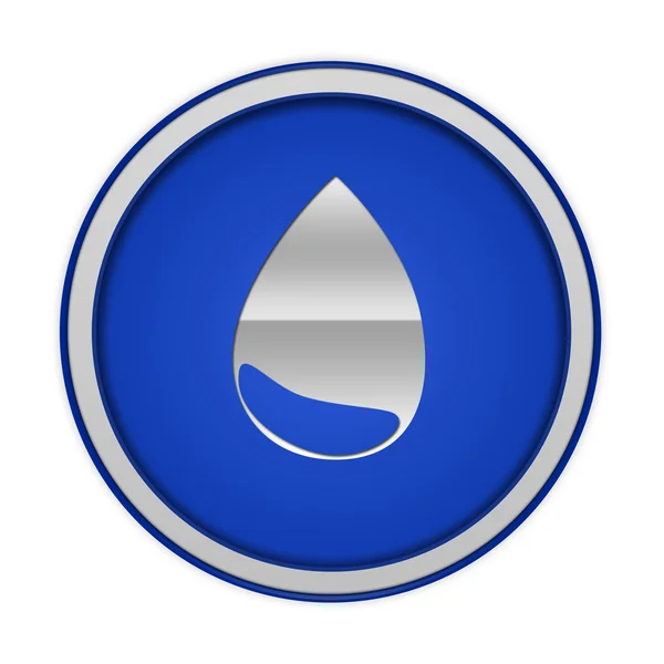 Icône circulaire d'eau sur fond blanc — Photo