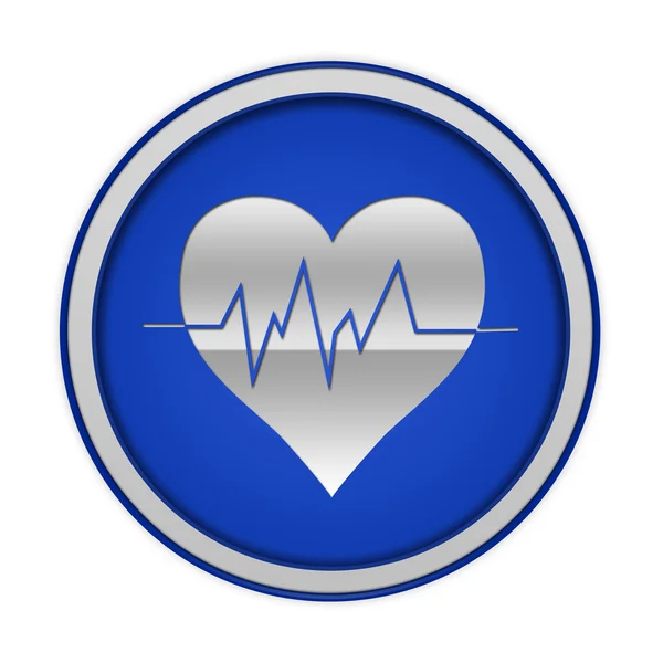 Heart circular icon on white background — Stock Photo, Image