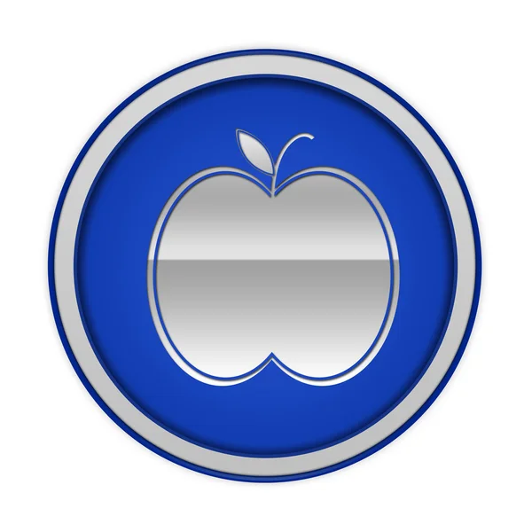 Ícone circular da Apple no fundo branco — Fotografia de Stock