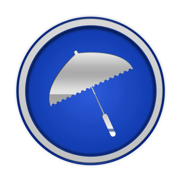 Ícone circular guarda-chuva no fundo branco — Fotografia de Stock