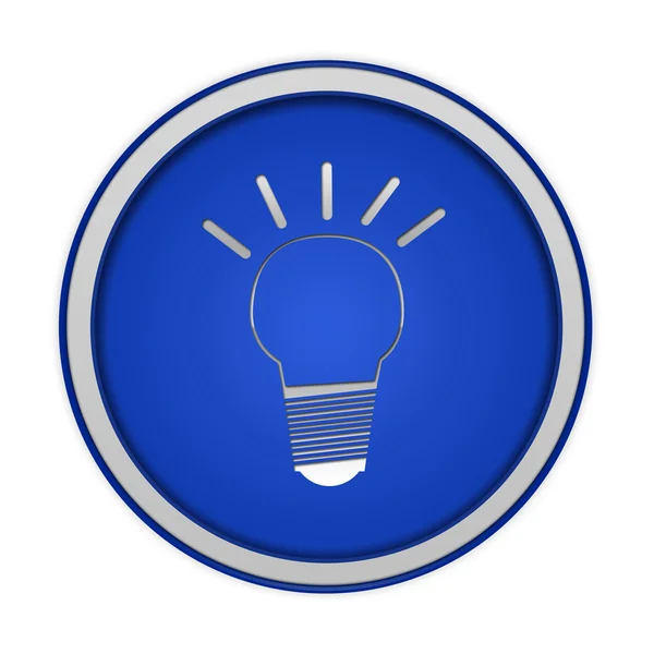 Light bulb cirkulär ikonen på vit bakgrund — Stockfoto