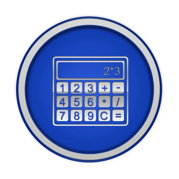 Calculate circular icon on white background — Stock Photo, Image