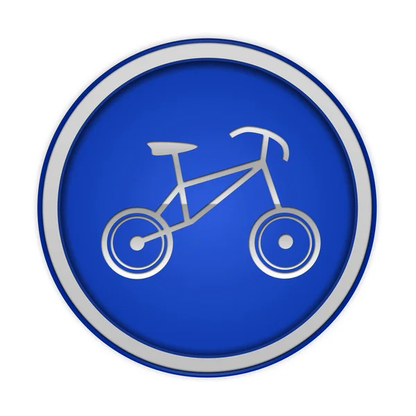 Bicicleta icono circular sobre fondo blanco —  Fotos de Stock