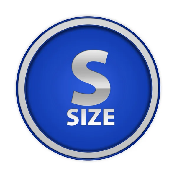 S size circular icon on white background — Stock Photo, Image