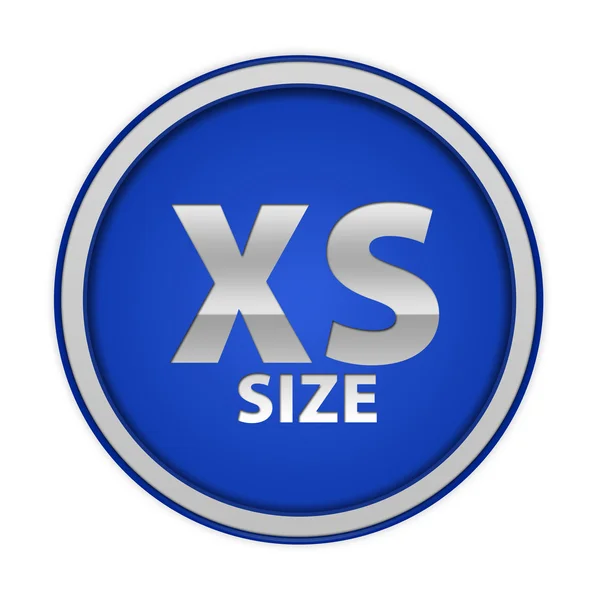 XS boyutu dairesel simgesi beyaz arka plan üzerinde — Stok fotoğraf