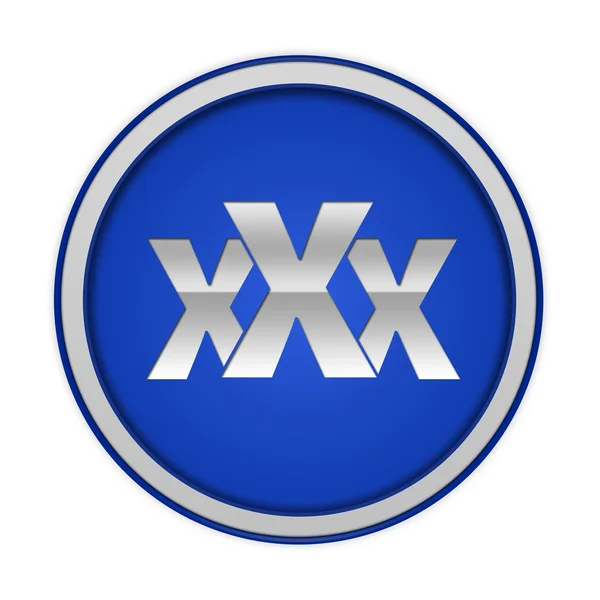 XXX circular icon on white background — Stock Photo, Image