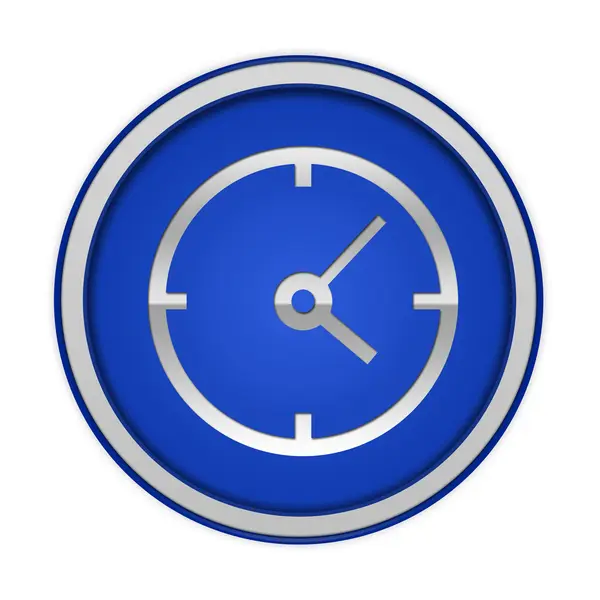 Clock circular icon on white background — Stock Photo, Image