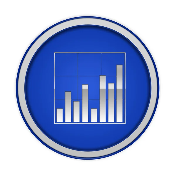 Gegevens analyse circulaire pictogram op witte achtergrond — Stockfoto