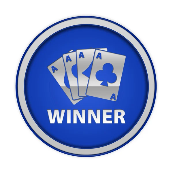 Winner circular icon on white background — Stock Photo, Image