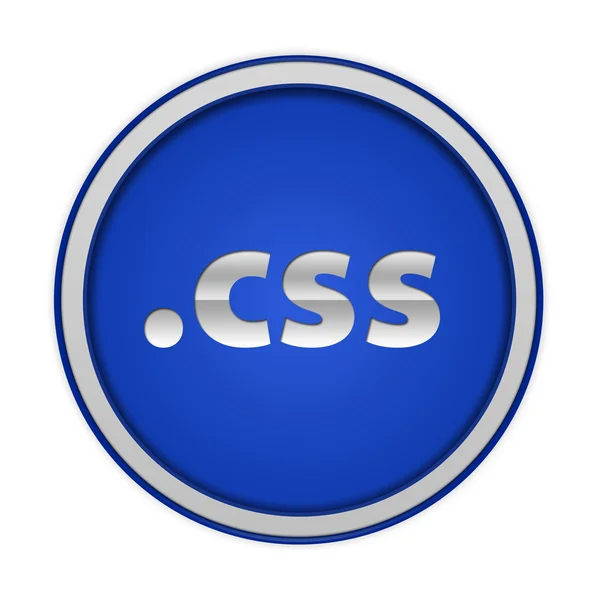 .css ไอคอนวงกลมบนพื้นหลังสีขาว — ภาพถ่ายสต็อก