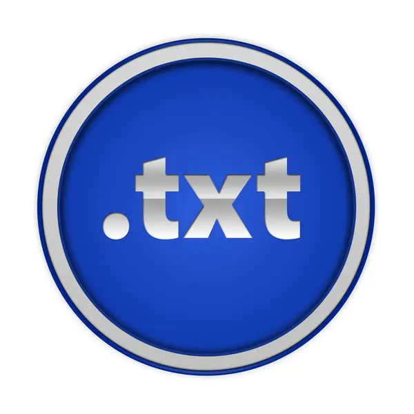 .txt circular icon on white background — Stock Photo, Image