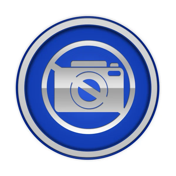 Ban shooting circular icon on white background — Stock Photo, Image