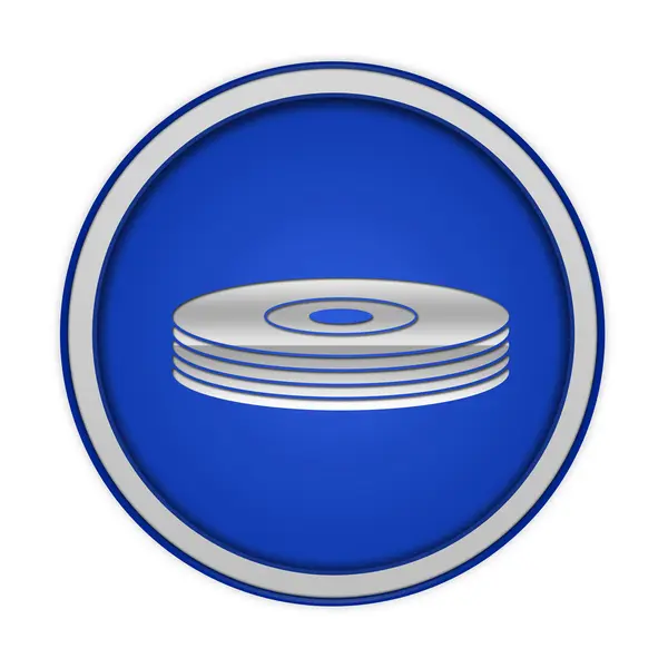 Cd circular icon on white background — Stock Photo, Image