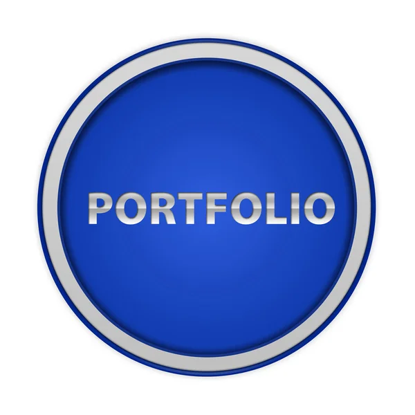 Porfolio cirkulär ikonen på vit bakgrund — Stockfoto