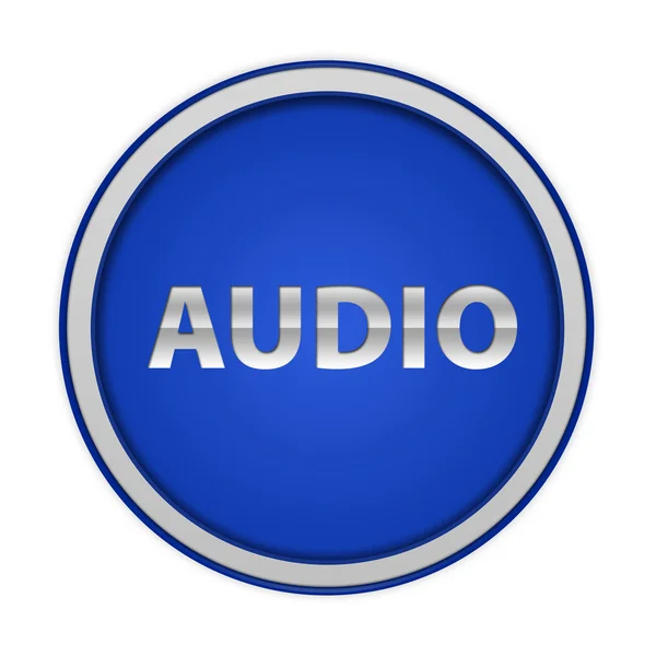 Icono circular de audio sobre fondo blanco —  Fotos de Stock