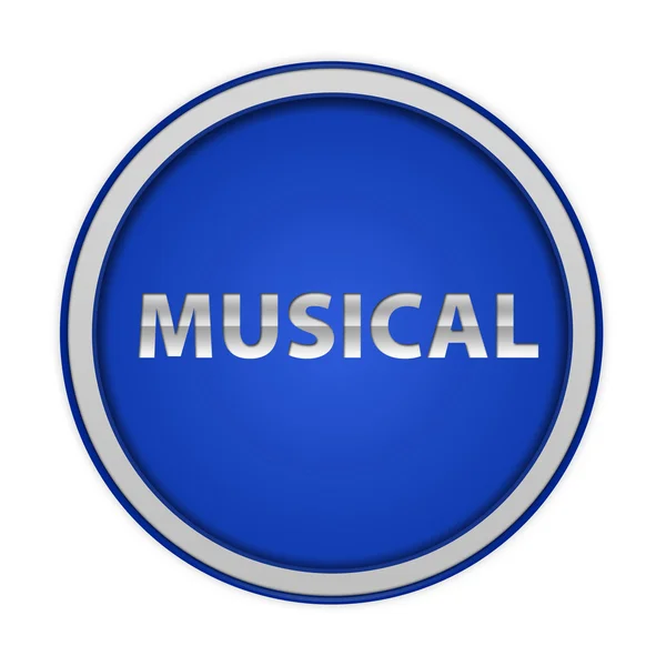 Ícone circular musical sobre fundo branco — Fotografia de Stock