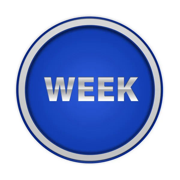 Icono circular de la semana sobre fondo blanco —  Fotos de Stock