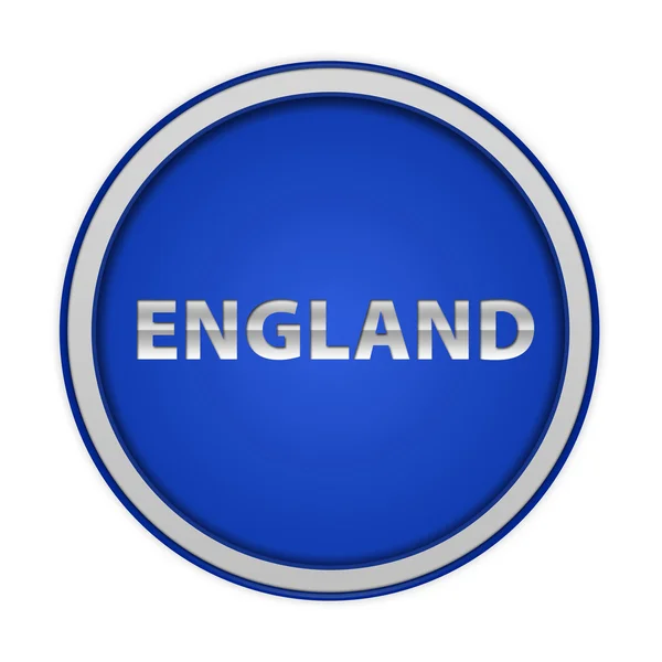 Круговая икона Англии на белом фоне — стоковое фото