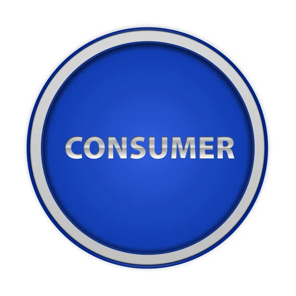 Consumer circular icon on white background — Stock Photo, Image