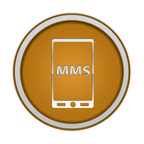 Mms circular icon on white background — Stock Photo, Image
