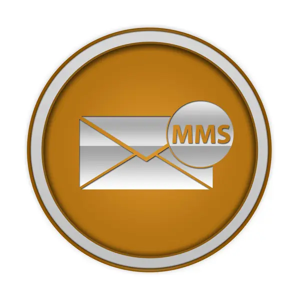 Mms circular icon on white background — Stock Photo, Image