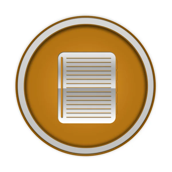 Portátil icono circular sobre fondo blanco — Foto de Stock