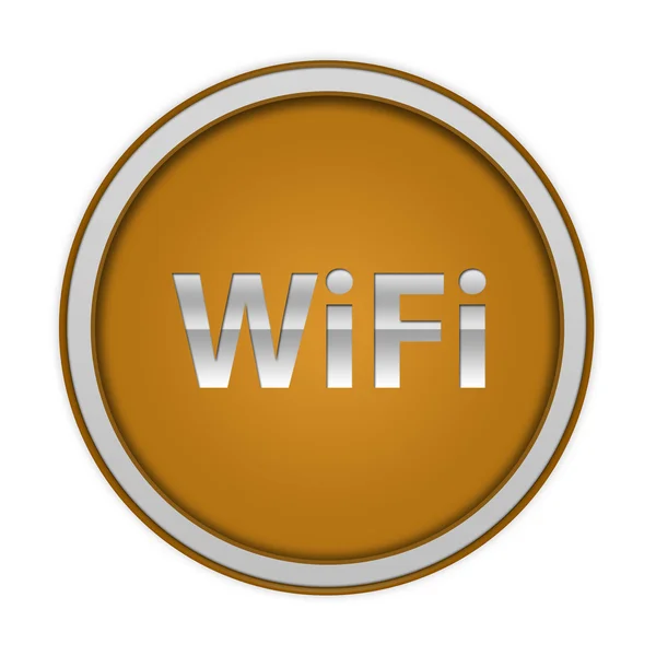 Wifi sirkulært ikon på hvit bakgrunn – stockfoto