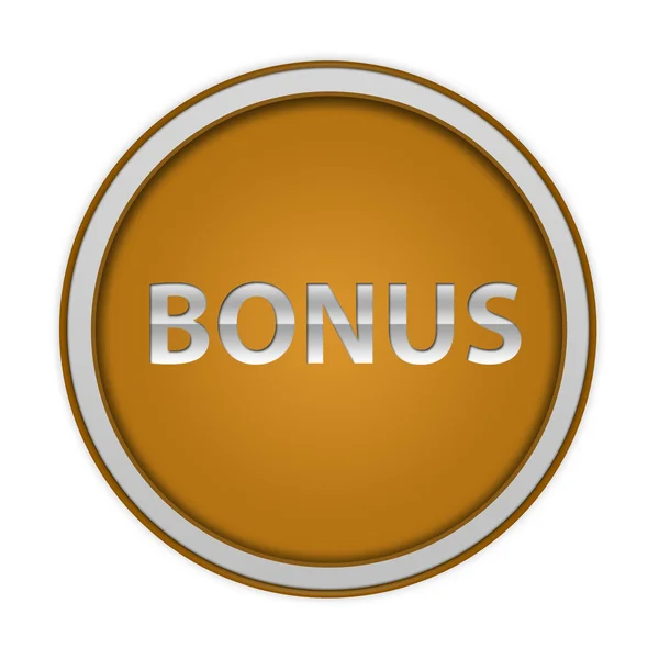 Bonus kreisförmiges Symbol auf weißem Hintergrund — Stockfoto