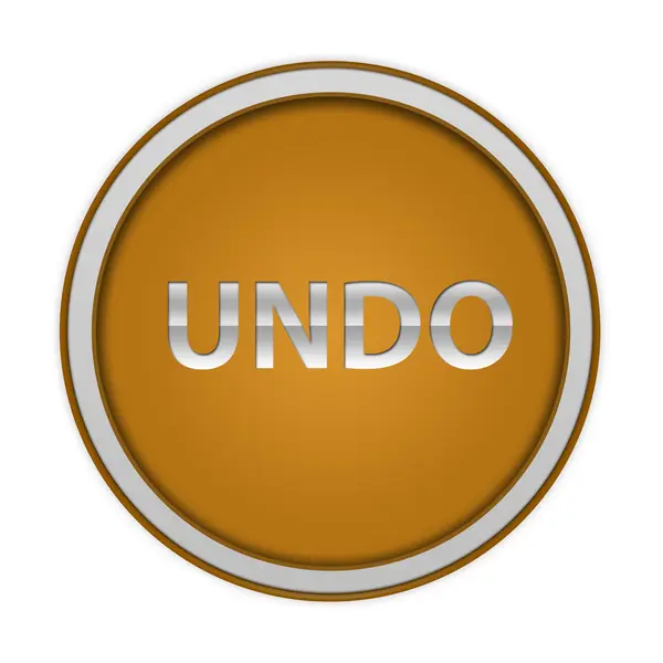 Undo circular icon on white background — Stock Photo, Image