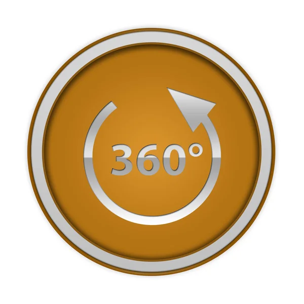 360 degrees circular icon on white background — Stock Photo, Image