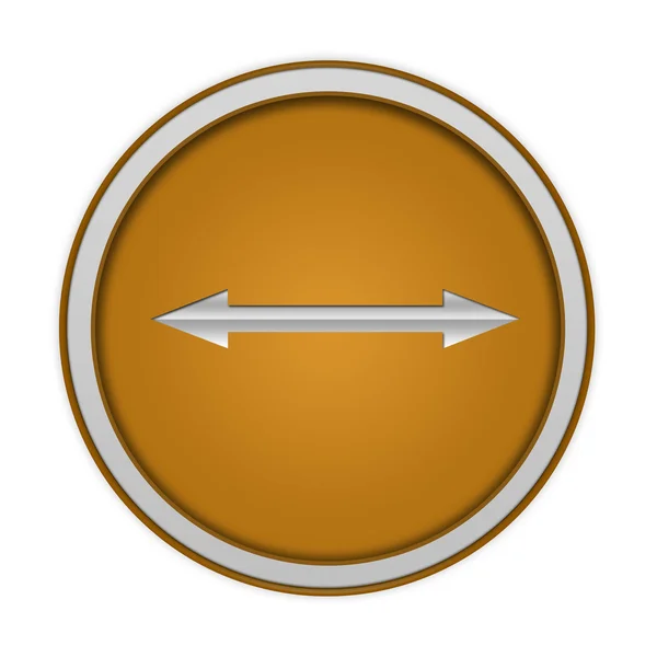 Pfeil kreisförmiges Symbol auf weißem Hintergrund — Stockfoto
