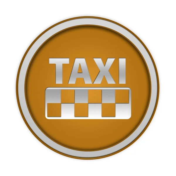Taxi kreisförmiges Symbol auf weißem Hintergrund — Stockfoto
